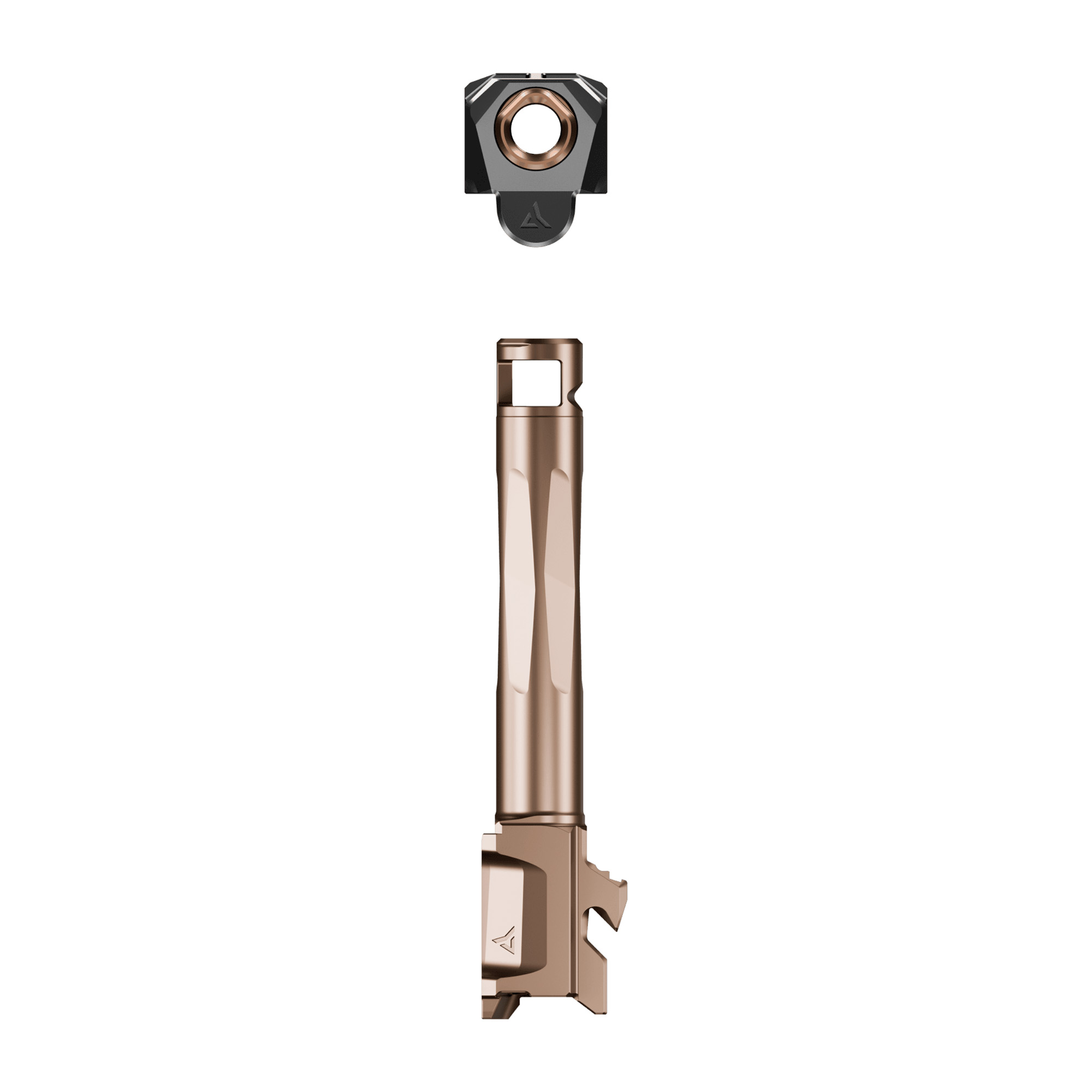 Radian Weapons RAMJET 4.0" Barrel with AFTERBURNER Compensator, 9MM, DLC, Bronze