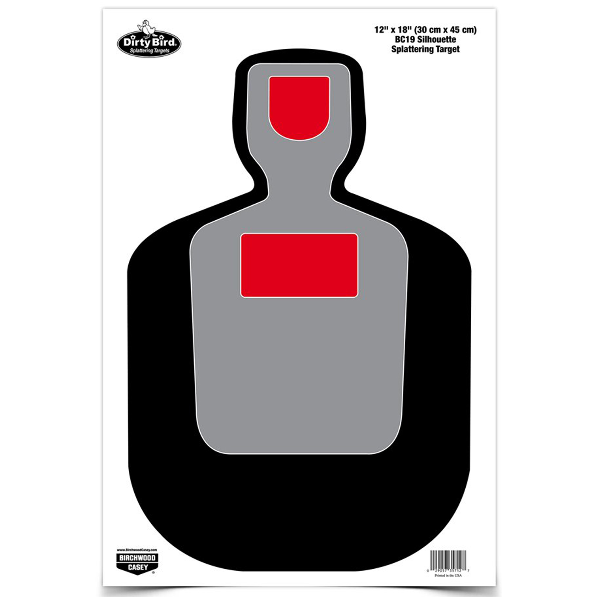 Birchwood Casey BC-19 Dirty Bird Silhouette Tagboard Target - 12" x 18" - 8 Targets