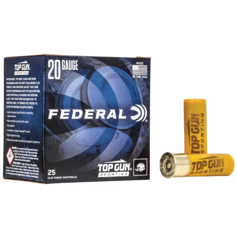 FEDERAL TOP GUN 20GA 2.75" 1250FPS #7.5 25RD