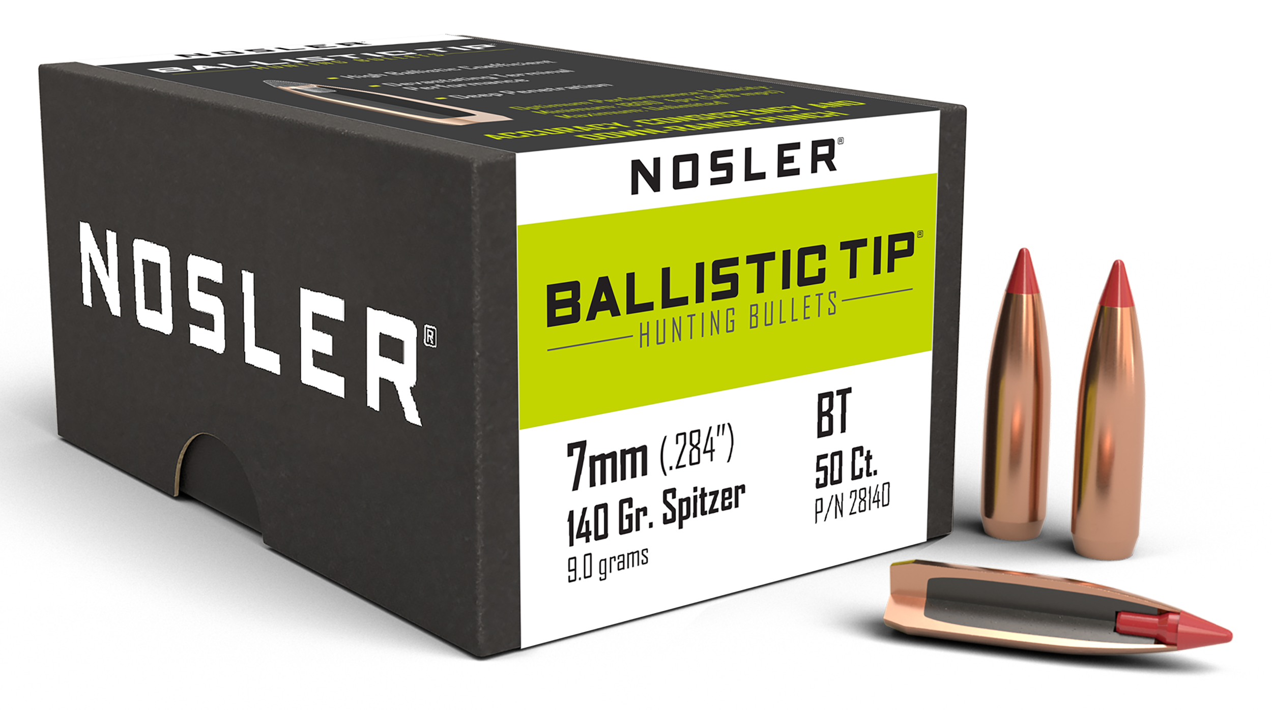 Nosler Ballistic Tip 7MM 140 Grain Spitzer Boat Tail Bullets 50 Count - image 4 of 6