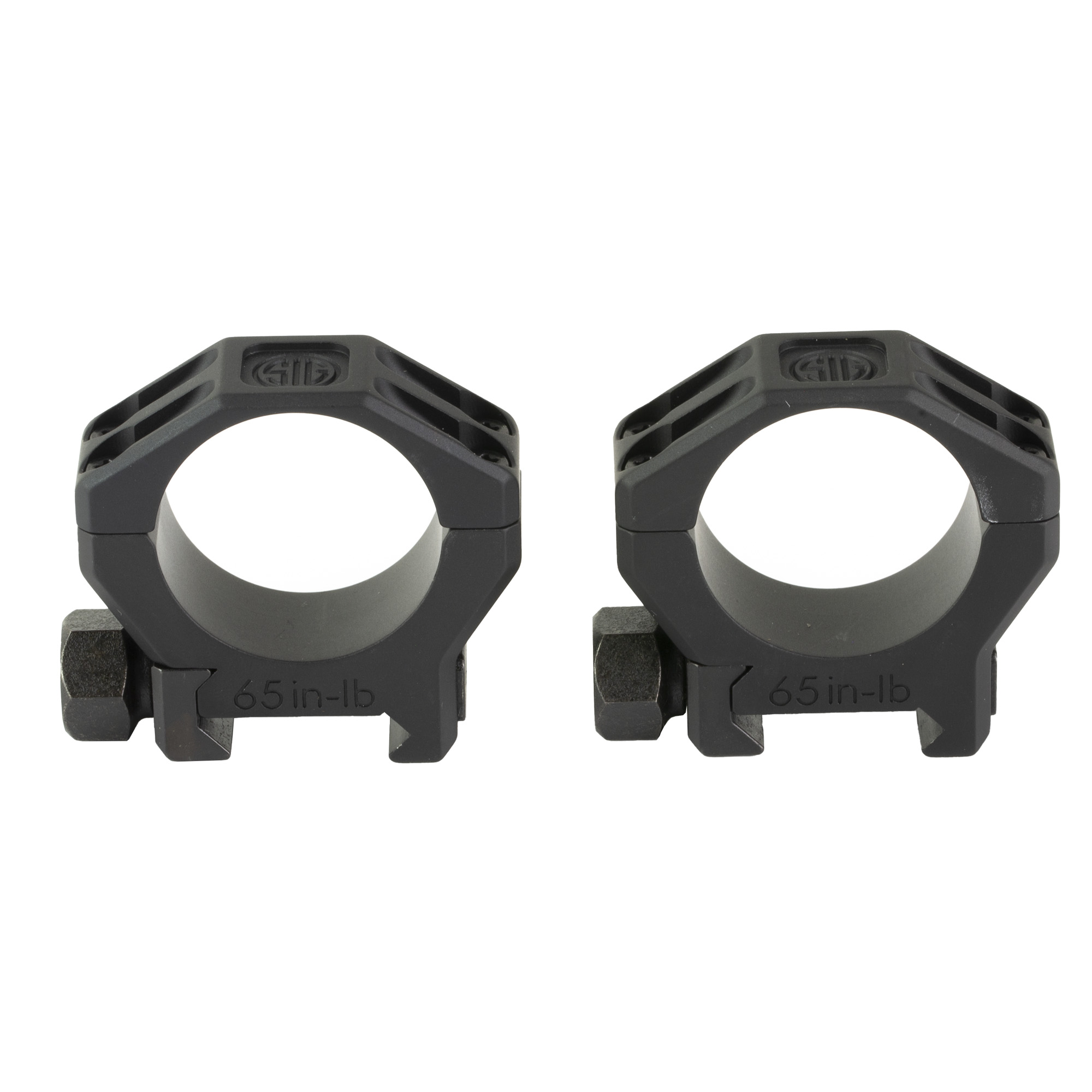 Sig Sauer Alpha 6 30mm Low Scope Ring Set, .85" Height, Anodized Black
