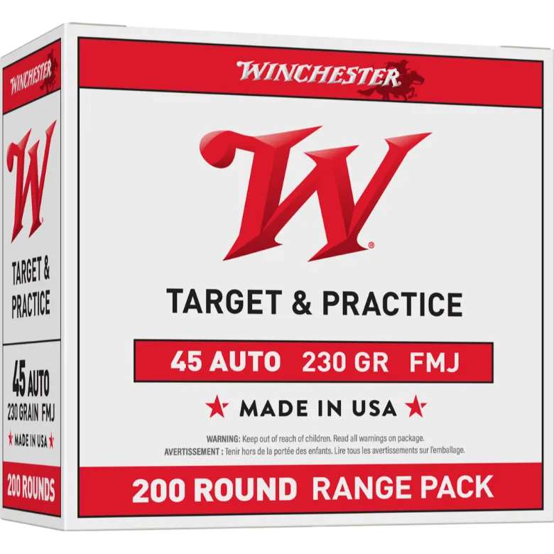 Winchester Range Pack 45ACP 230gr FMJ 200 Rd