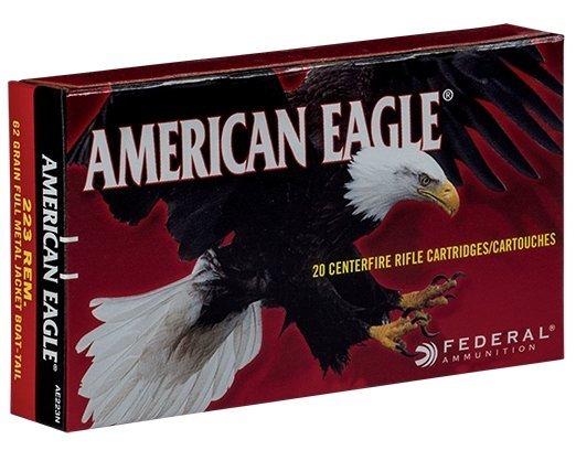 Federal American Eagle .223 Rem 62gr FMJ Ammo 500rd