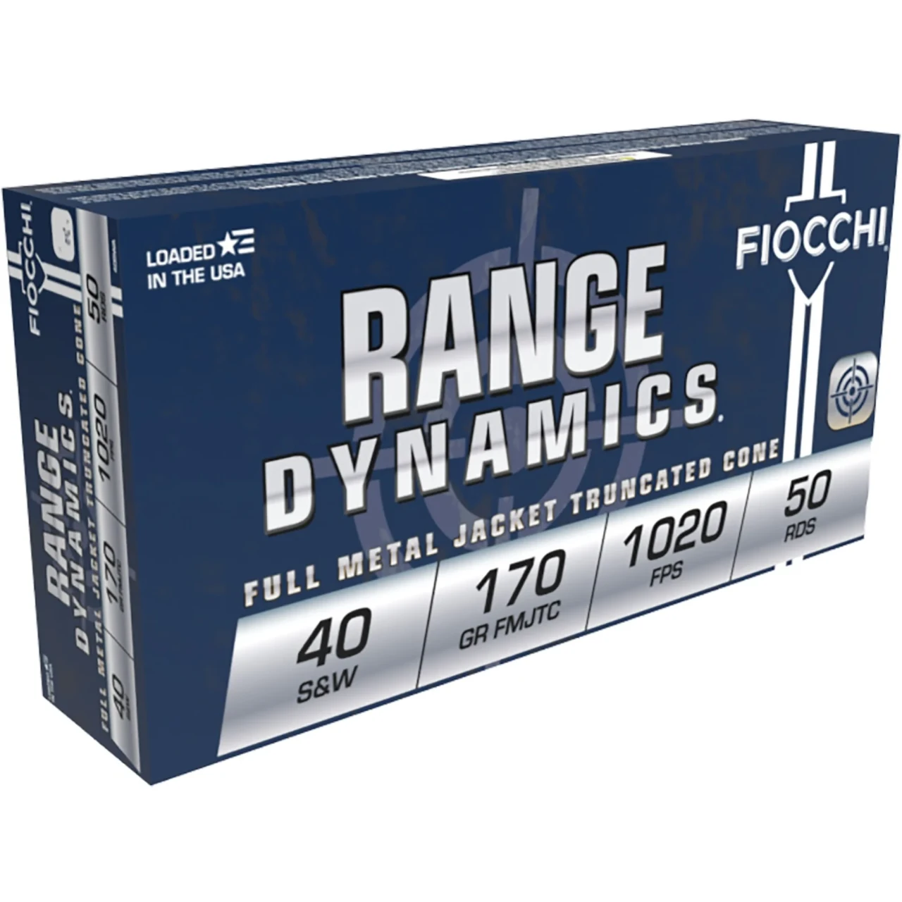 Fiocchi Range Dynamics 40 S&W 170GR FMJ Ammo