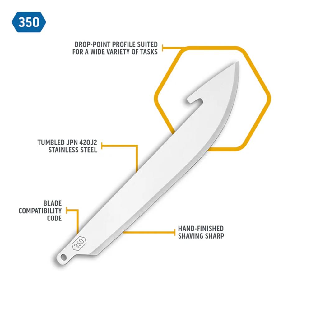 Outdoor Edge RazorLite Drop Point Replacement Blades 3.5" (6-Pack) - image 6 of 8