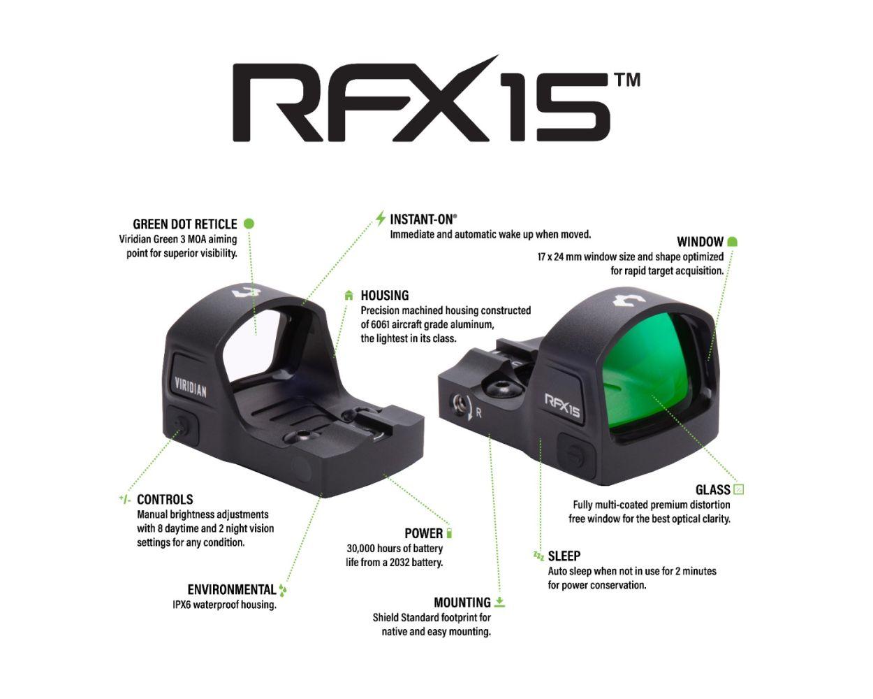Viridian RFX15 Green Dot Sight - image 7 of 10
