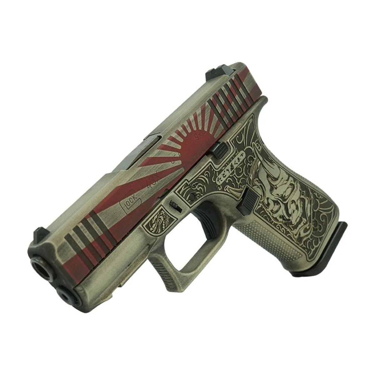 Glock 43X "Rising Sun Bushido" Battleworn Grey 9mm 10Rd Pistol