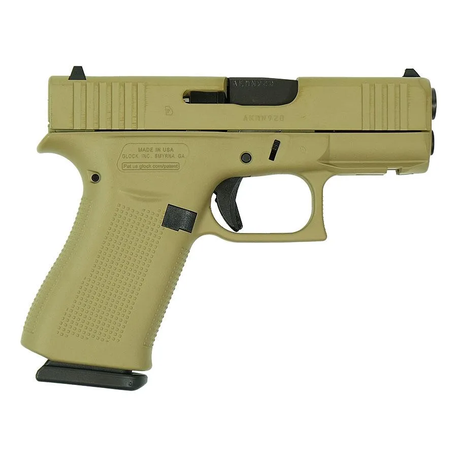 Glock 43X 9mm 3.4" FDE Pistol 10rd (2) Mags Accessory Rail USA Made