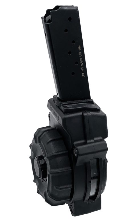 ProMag DRMA95 30rd Drum 9mm Fits Ruger LC9/EC9 Black Polymer