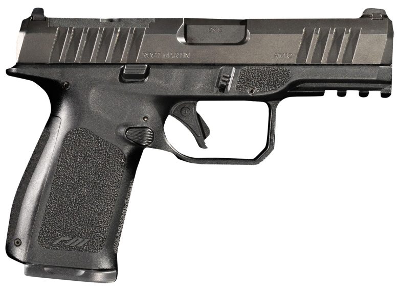 Rost Martin RM1CBLKOSP RM1C 9mm Luger 17+1 4" Black Match Grade Barrel, Black Tenifer Optic Ready/Serrated Steel Slide, Black Polymer Frame w/Picatinny Rail, Textured Grip, Ambidextrous