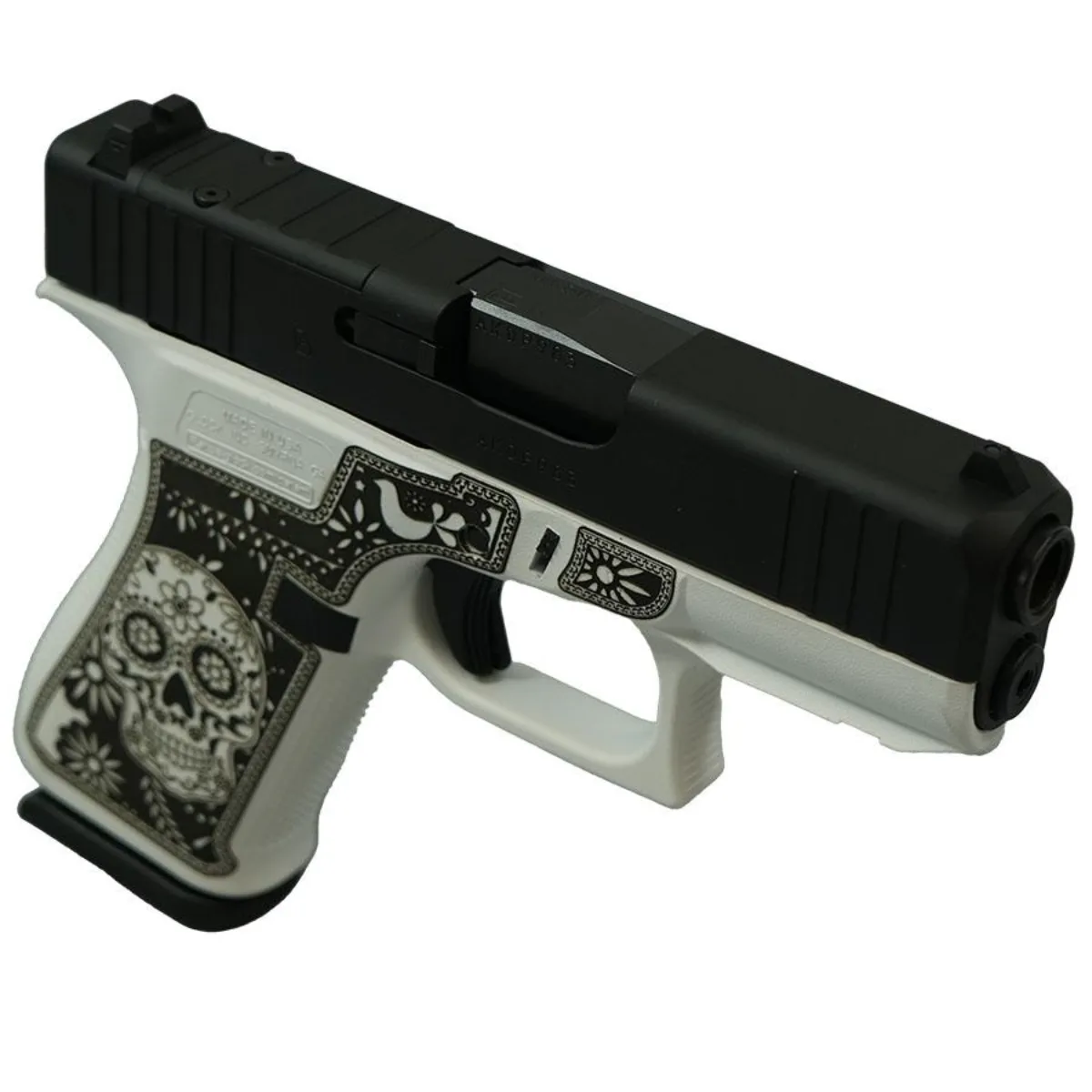 Glock 43X "Sugar Skull" Black & White 9mm 10rd 3.4"RMR/c Optic Cut Handgun