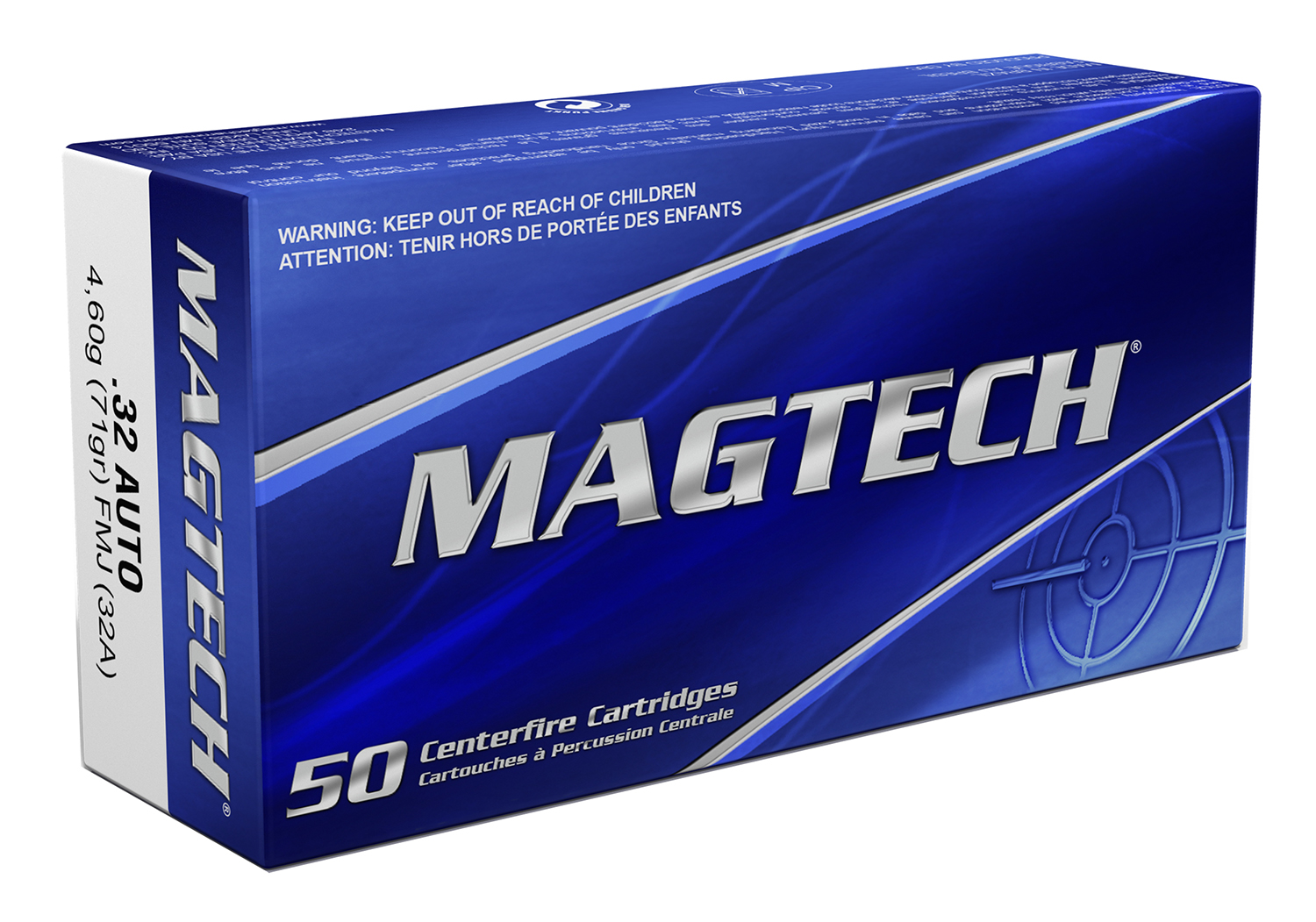 Magtech 32A Range/Training 32ACP 71gr Full Metal Jacket 50 Per Box/20 Case