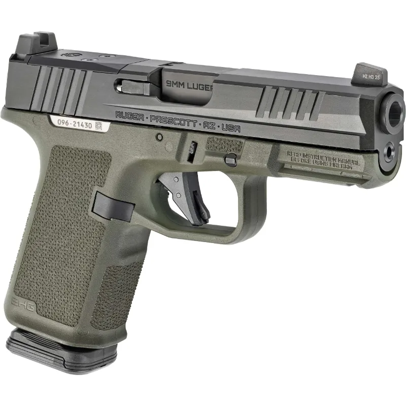 Ruger RXM ODG 9mm 4" Optic-Ready Tritium Sight 15+1 Flat Trigger Green Cerakote Pistol