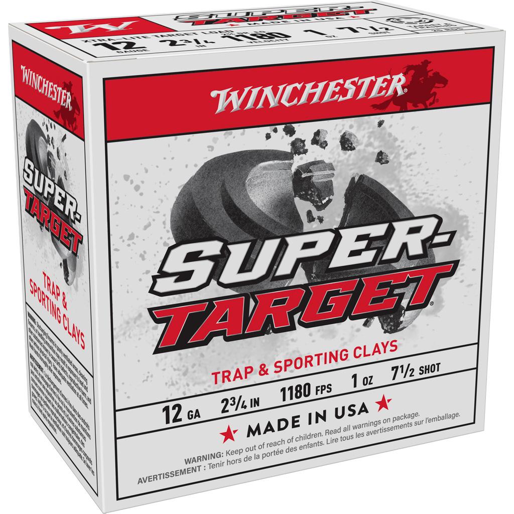 Winchester Super-Target Shotshells 12ga 2-3/4" 1oz 1185 fps #7.5 25/ct