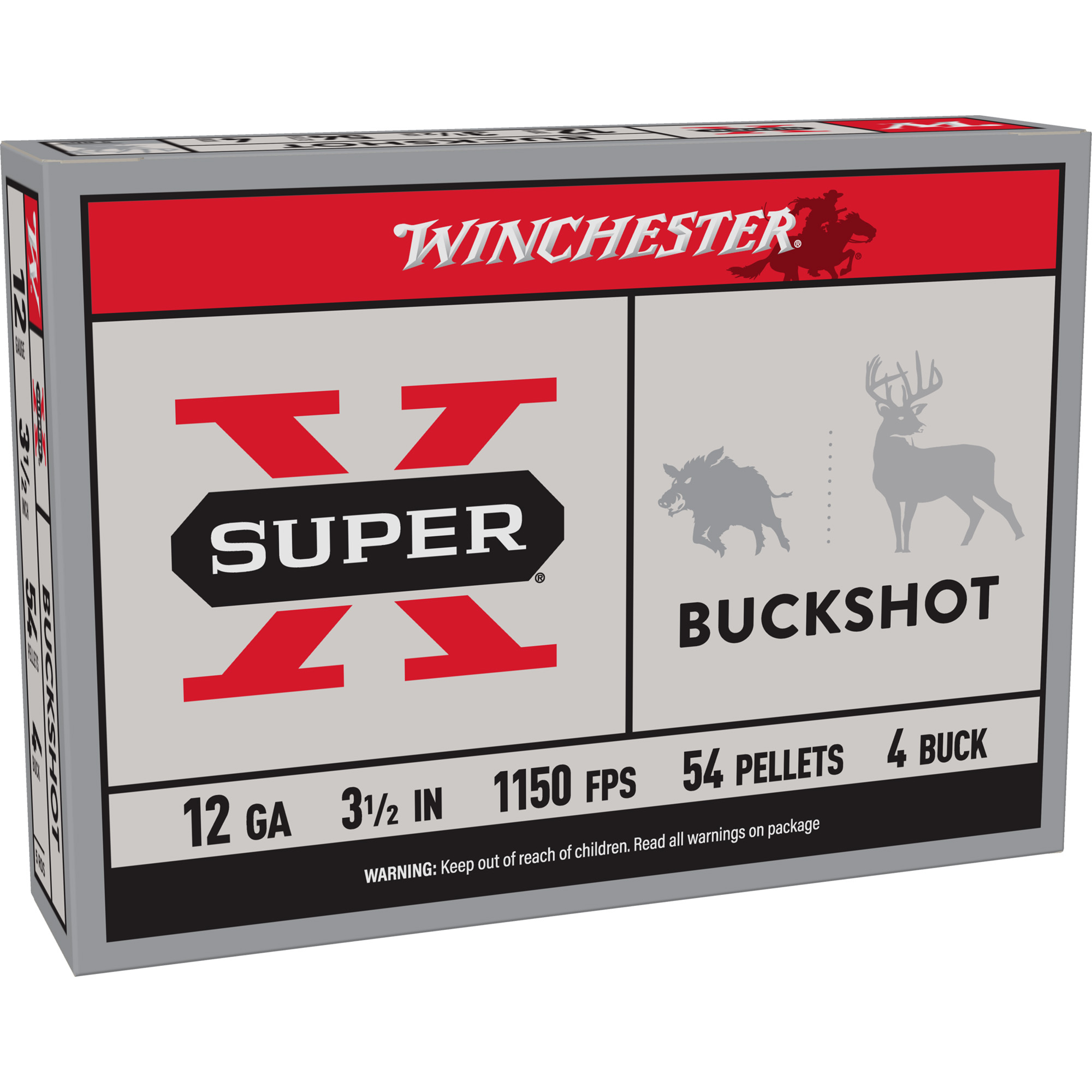 Winchester Super-X 12 Gauge 3.5" 4 Buck Shot