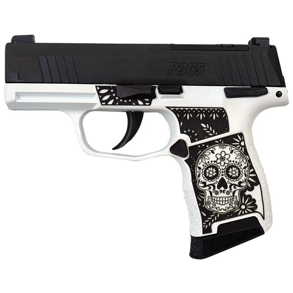Sig P365 9mm White Sugar Skull Optic Ready 3.1" 10rd (2) MS Exclusive