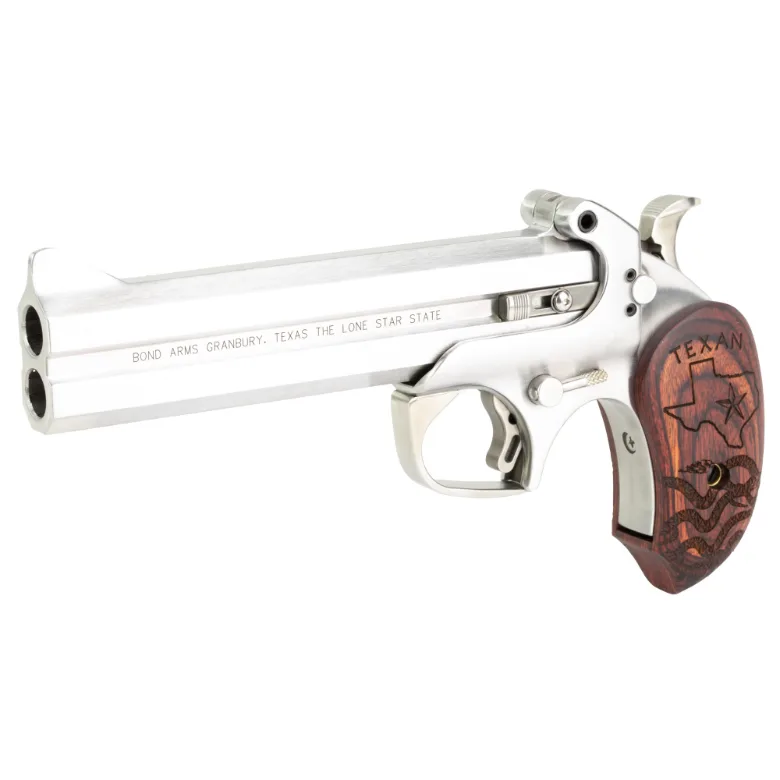 Bond Arms Texan 45LC/410 Derringer – 6" Barrel Rosewood Grip Stainless