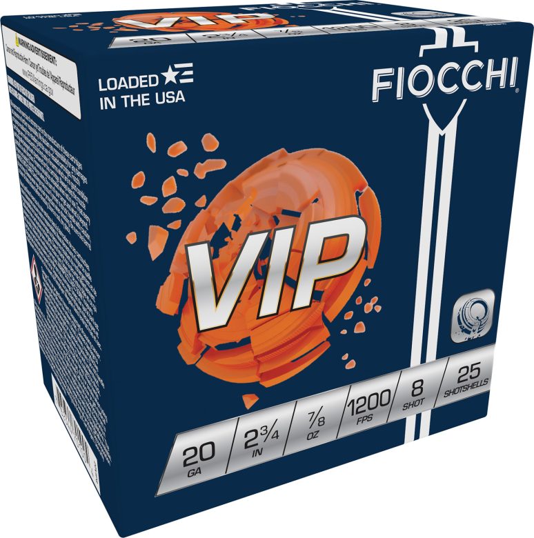 Fiocchi 20VIP8 Exacta Target VIP 20Gauge 2.75" 7/8oz 8Shot 25 Per Box/10 Case