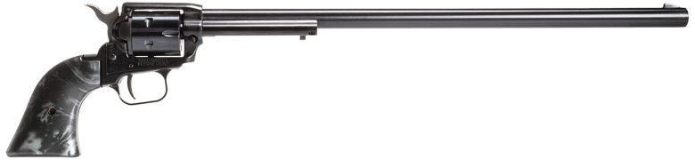 Heritage Mfg RR22B16BLKPRL Rough Rider 22 LR 6 Shot, 16" Black Oxide Steel Barrel, Black Oxide Zinc Alloy Frame, Black Oxide Cylinder, Black Pearl Grip, Manual Safety