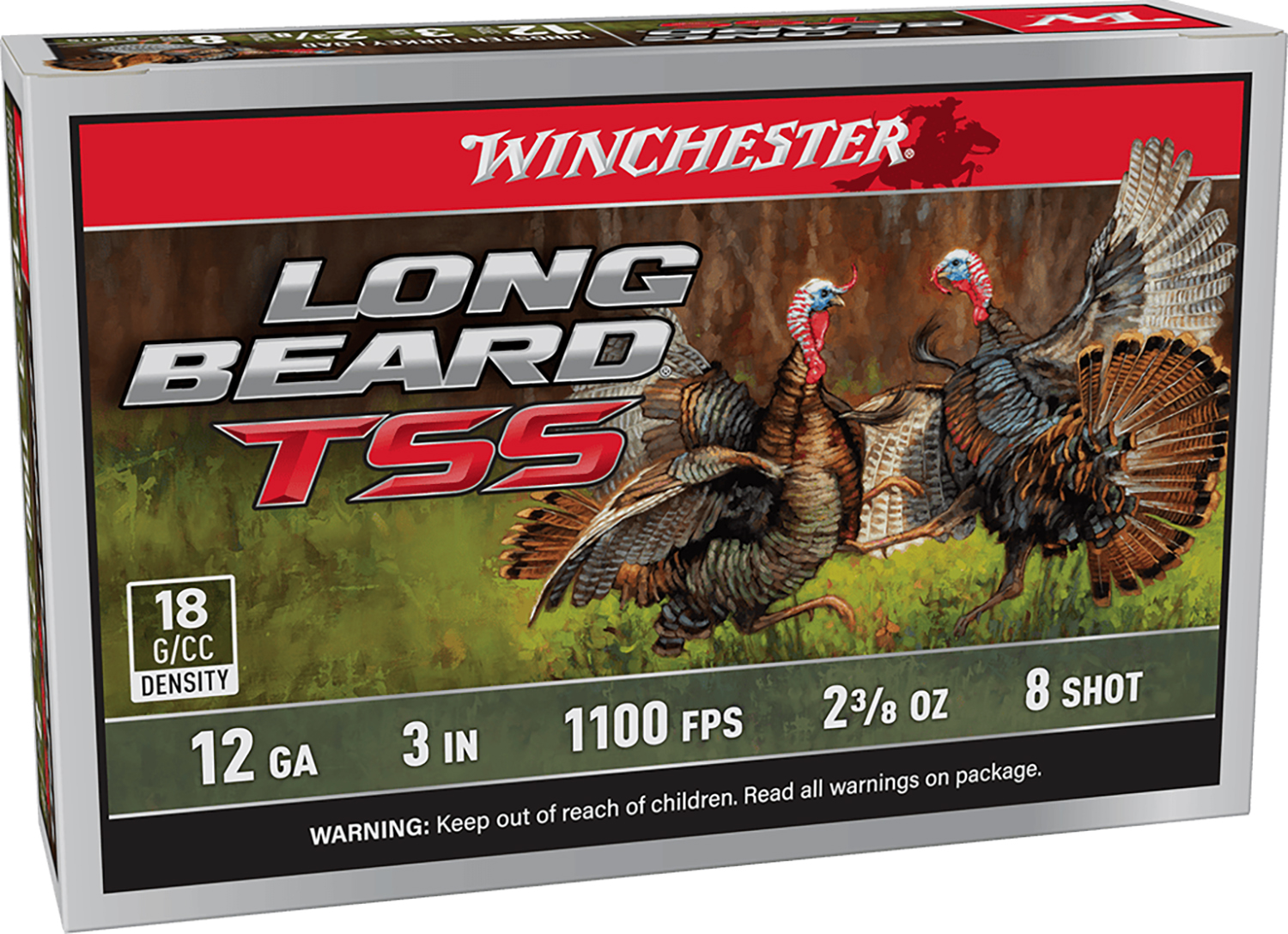 Winchester Long Beard TSS 12ga 3" 2-3/8oz #8 Tungsten 5rd Box