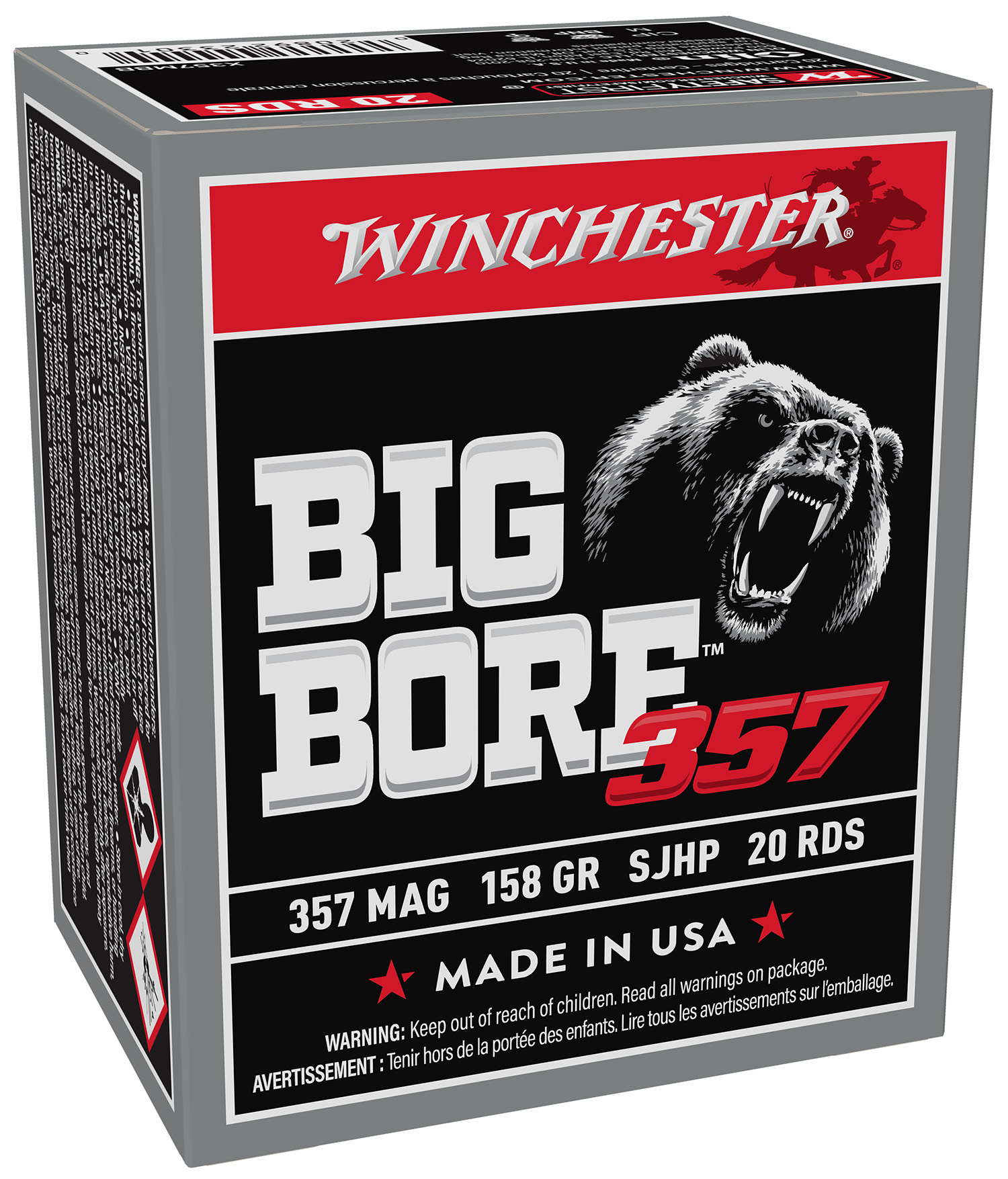 Winchester Big Bore 357 Magnum 158 Grain Jacketed Soft Point Ammunition - image 3 of 5