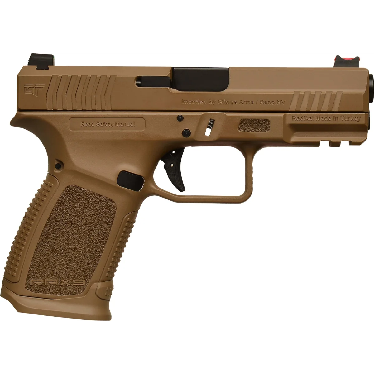 GFORCE ARMS RPX3C9 EXODUS 9MM 4" FDE FULL 15+1 HANDGUN