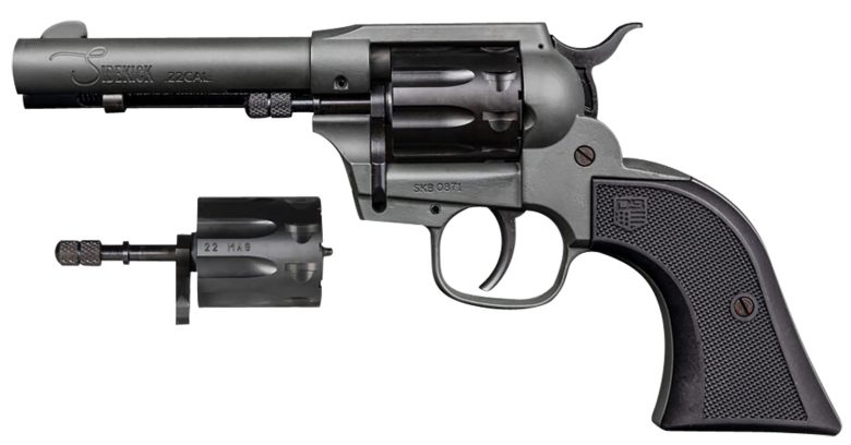 Diamondback DB0500A051 Sidekick 22 LR/22 Mag 9 Shot, 4.50" Dark Gray Cerakote Steel Barrel & Cylinder, Dark Gray Cerakote Zinc Alloy Frame, Black Polymer Grip, Hammer Safety, Exposed Hammer