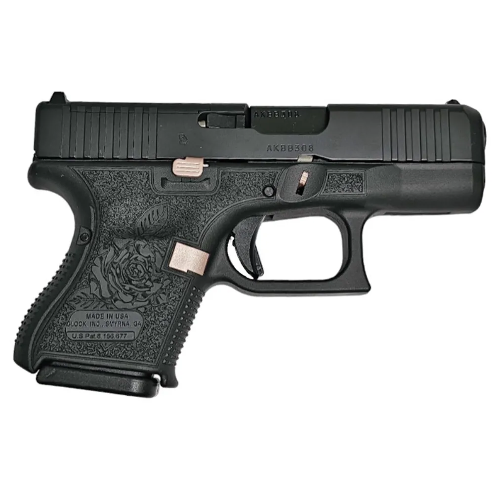 Glock 26 Gen 5 MOS 9mm Black Rose Custom Subcompact Pistol