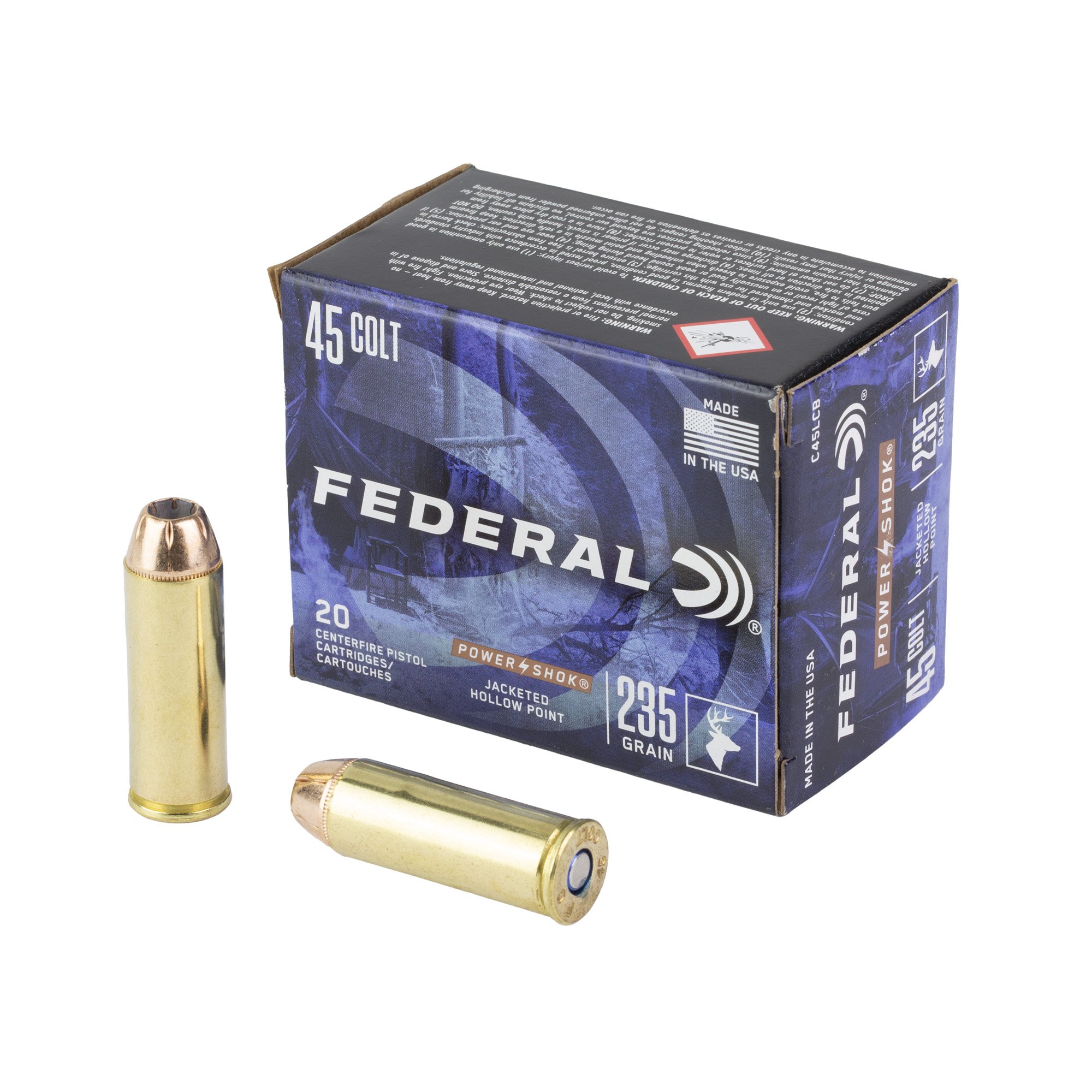 Federal PowerShok 45 Colt 235 Grain Jacketed Hollow Point