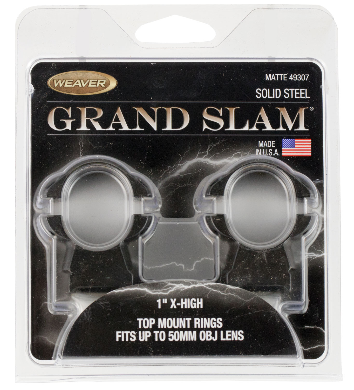 Weaver Grand Slam Steel Top Mount Scope Rings 1in X-High Matte - image 3 of 5