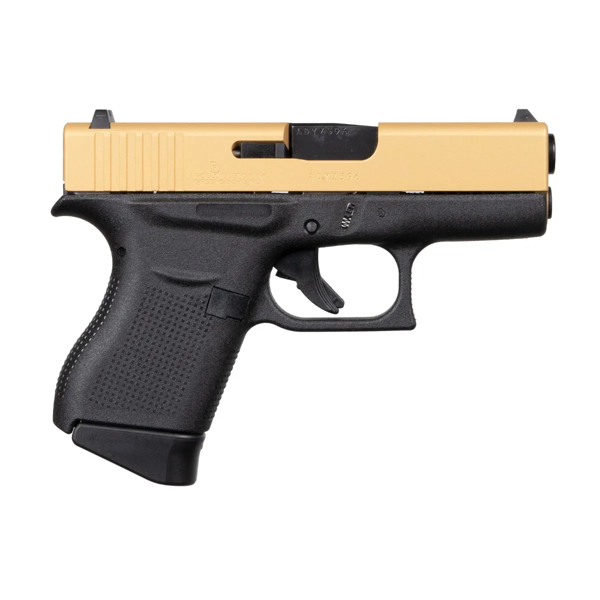 Glock 43 Gold Slide 9mm 6rd Pistol