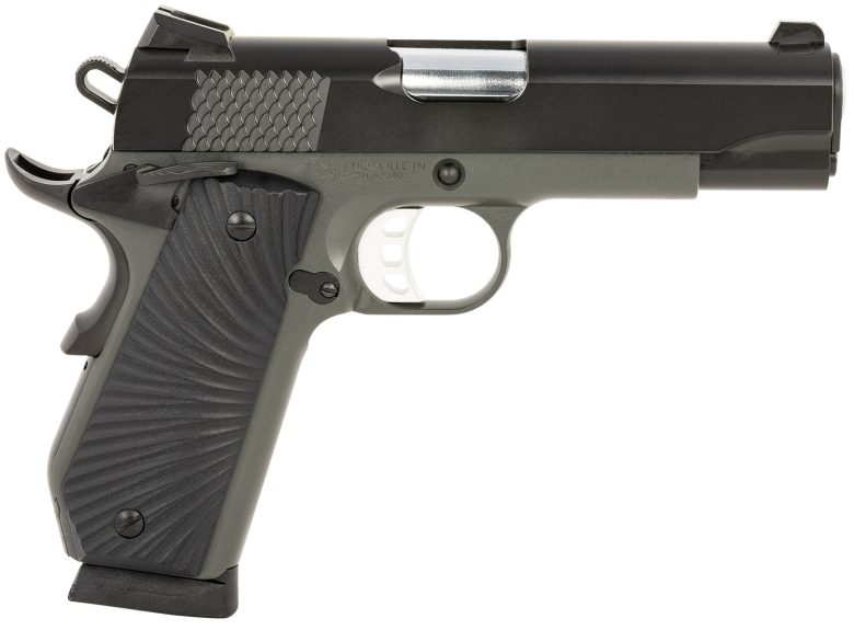 SDS Imports 10100106 1911 Stingray Carry 9mm Luger 9+1 4.25" Stainless Steel Barrel, Black Cerakote Serrated Steel Slide, Black Cerakote Aluminum Bobtail Frame, Black Sunburst G10 Grips