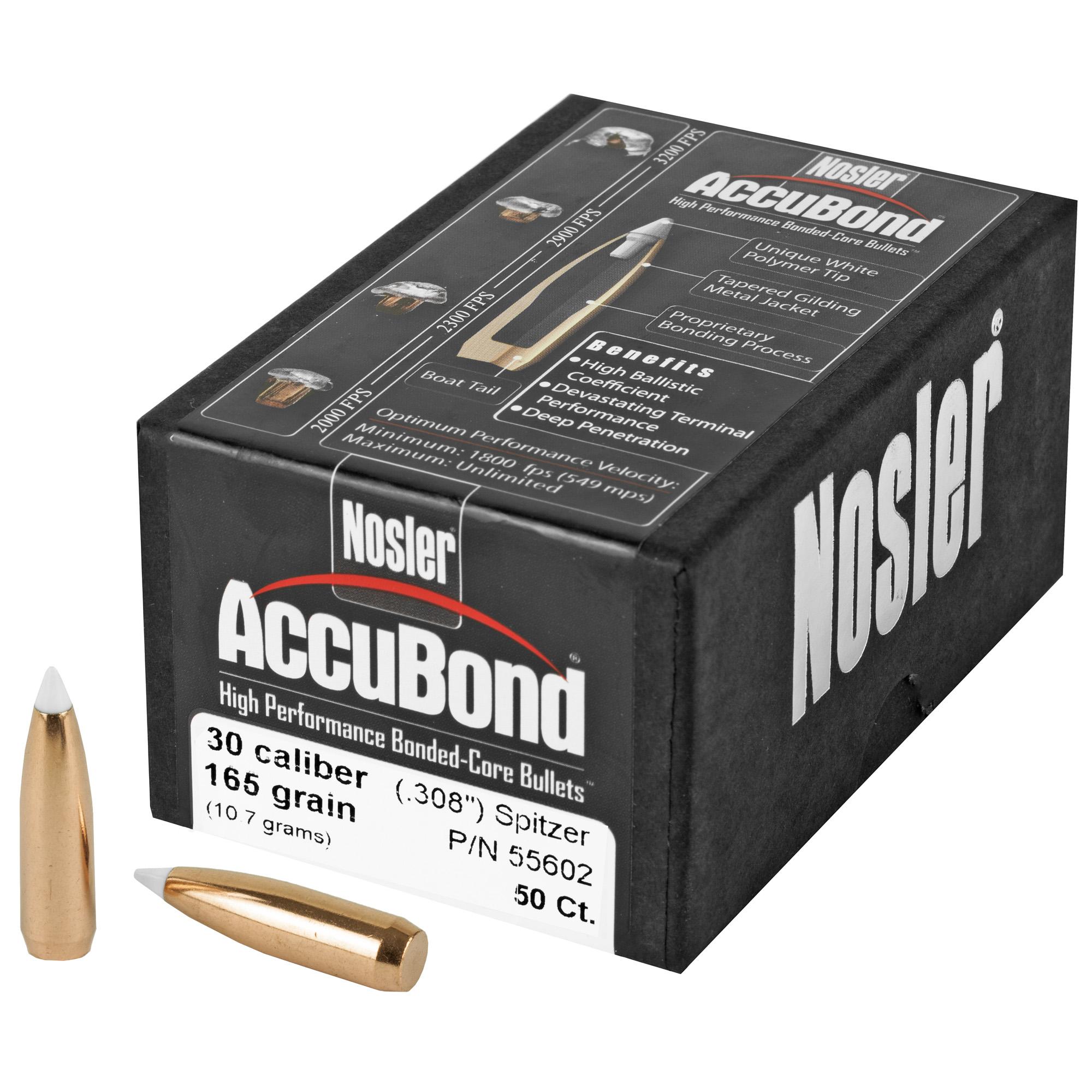 Nosler AccuBond 165 Grain .308 30 Caliber 50 Count - image 2 of 6