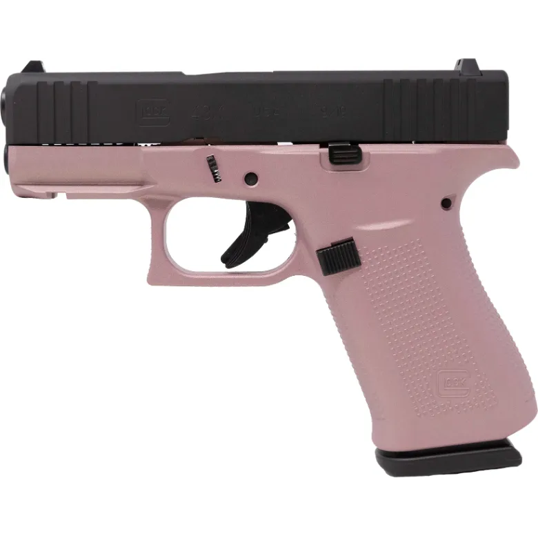 Glock 43X Pink w/ Black Slide 9mm 10 Round Rail Pistol