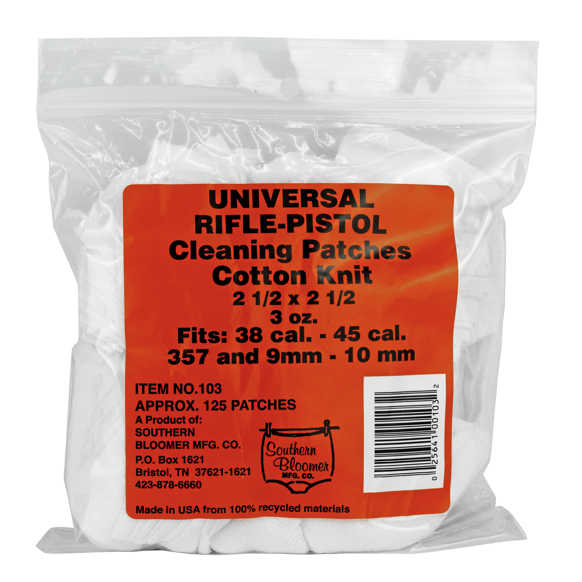 Southern Bloomer 125-Count Cotton Cleaning Patches 2.5"x2.5"