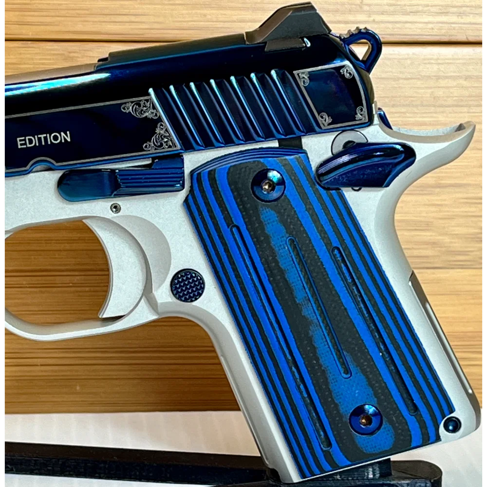 Kimber Micro 9 Sapphire 9mm 3.15" 6+1 Bright Blue PVD G10 Grip