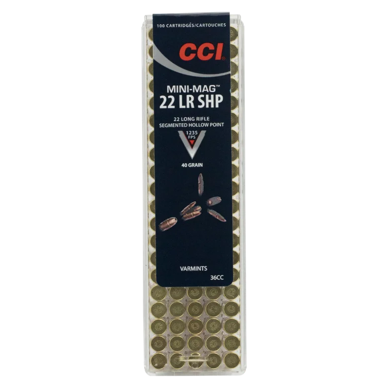 CCI Mini-Mag .22 LR 40gr Segmented HP 100rd