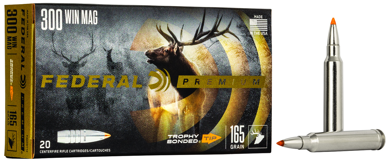 Federal P300WTT2 Premium  300Win Mag 165gr Trophy Bonded Tip 20 Per Box/10 Case