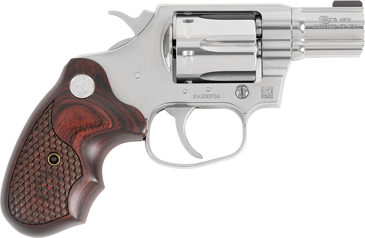 Colt Cobra 38 Special 2" 6rd Revolver Stainless with Snake Grips Talo