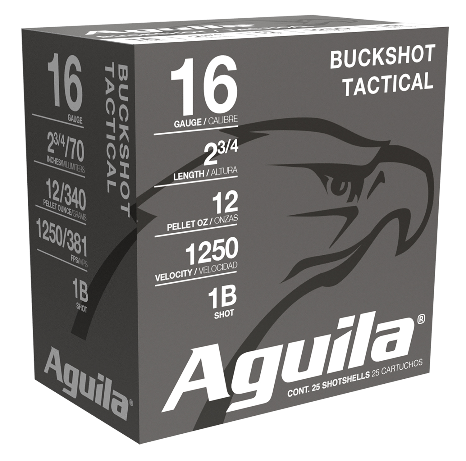 Aguila Buckshot High Velocity 16Ga 2.75" 1 1/8oz 25 Rd