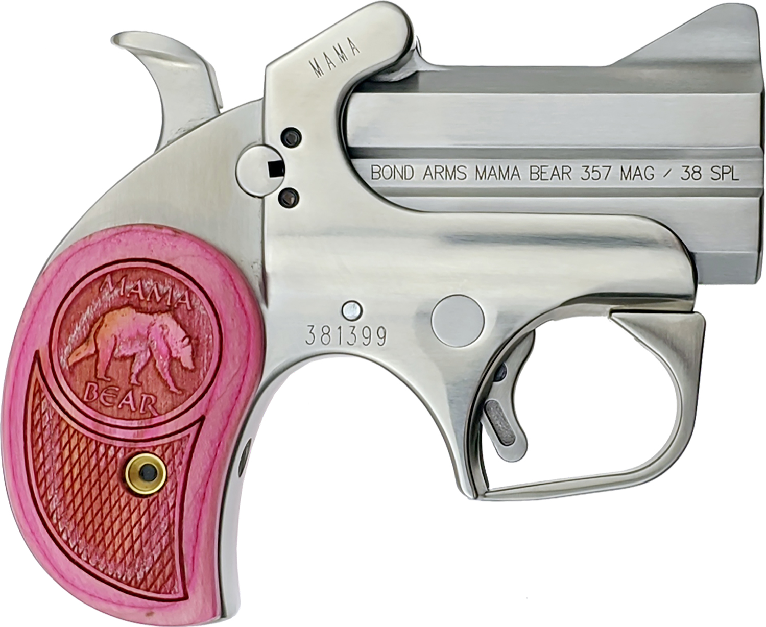Bond Arms Mama Bear 357/38 Special Derringer – 2.5" Barrel Pink Grip Pistol