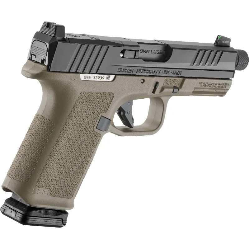 Ruger RXM FDE 9mm 4.5" Threaded Barrel Optic-Ready Pistol Black Nitride Slide 15RD