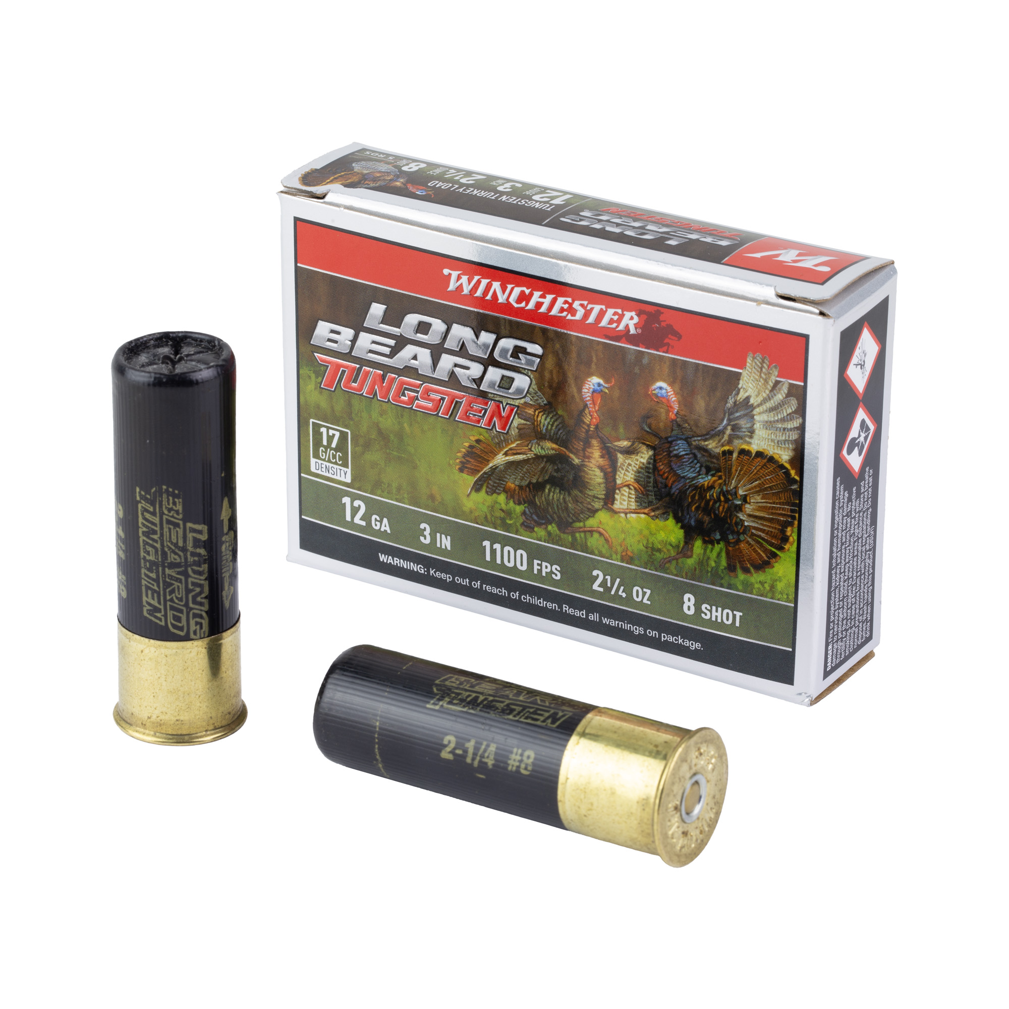 Winchester Long Beard Tungsten 12 Gauge 3" #8 Shot Shell