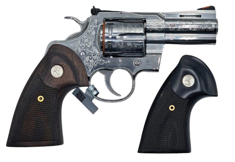 Colt Python 357 Mag 3" 6rd Revolver Engraved Stainless Finish