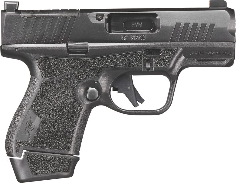 Kimber Mfg, Inc 3800034 R7 Mako Bundle Sub-Compact Frame 9mm Luger 15+1 3.37" Black DLC Match Grade Barrel, Black FNC Nitride Optic Ready/Serrated Stainless Steel Slide, Black Polymer Frame