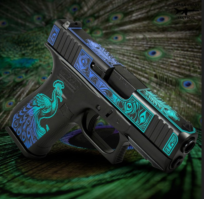 CUSTOM GLOCK 43X PEACOCK RMR CUT 9MM 3.4" 10RD PISTOL