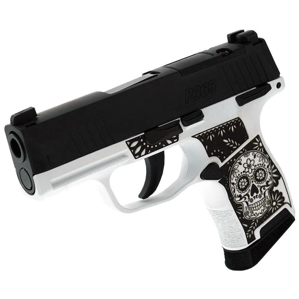 Sig P365 9mm White Sugar Skull Optic Ready 3.1" 10rd (2) MS Exclusive