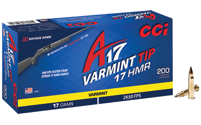 CCI A17 .17 HMR 17gr Varmint Tip 200rd
