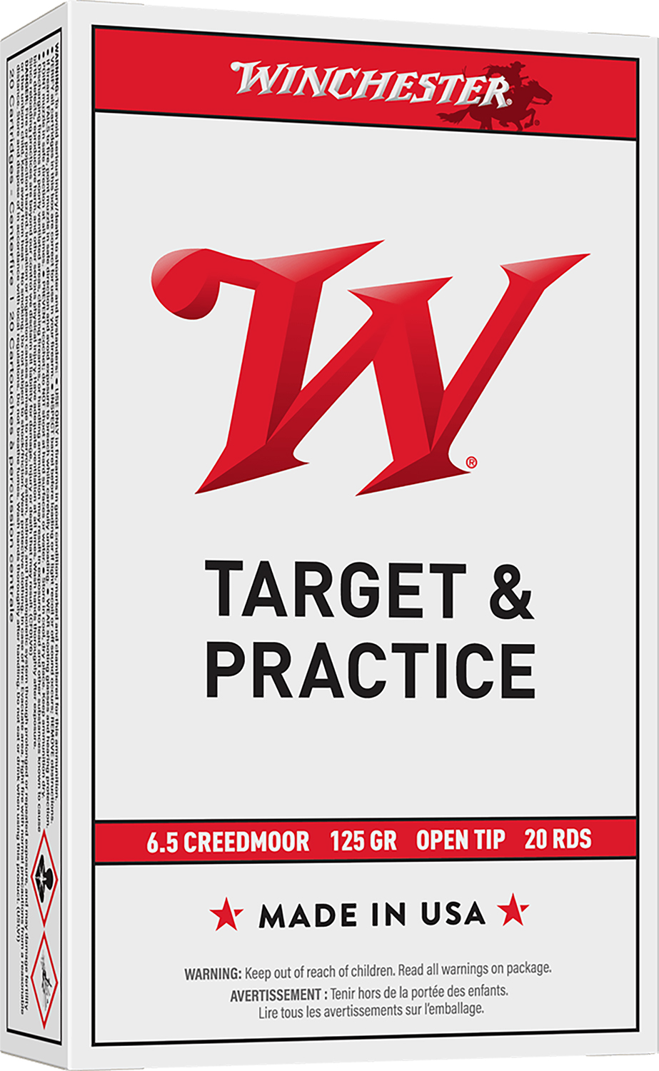 Winchester USA 6.5 Creedmoor 125gr OTR Open Tip 20rd Box