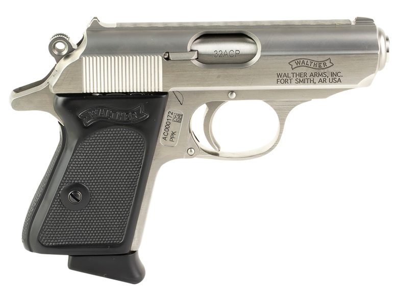Walther Arms 4796020 PPK 32 ACP 6+1 3.30" Stainless Steel Barrel, Stainless Serrated Steel Slide, Stainless Steel Frame w/Beavertail Textured, Polymer Grip